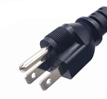 কালো জাপান পাওয়ার কর্ড 3 পিন প্লাগ 7A 12A 15A 125V থেকে C13 পিভিসি জ্যাকেট