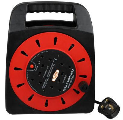 যুক্তরাজ্য মোবাইল ক্যাবল রিল বহিরঙ্গন মোবাইল সকেট চাকা রিল স্পুল চারটি সকেট ক্যাবল রিল পাওয়ার ক্যাবল